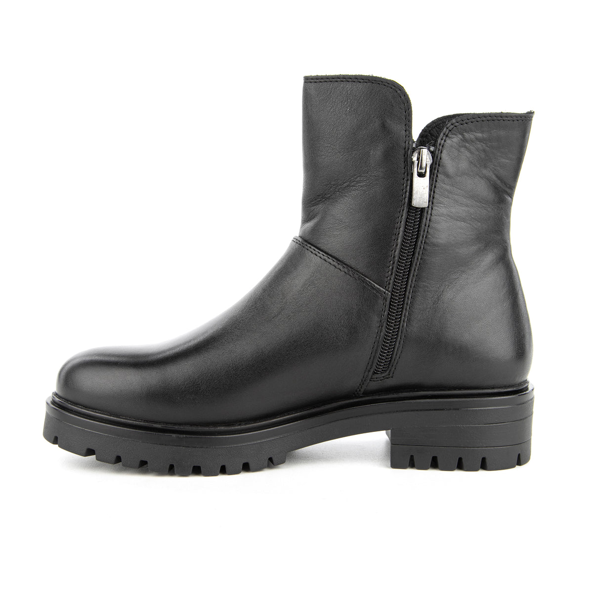 Hush Puppies Eretria siyah kadın bot, çapraz yan görünüm
