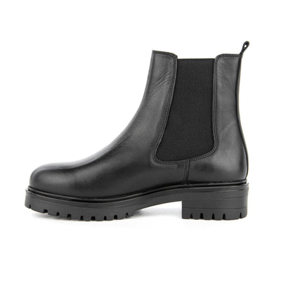 Hush Puppies Ganna siyah kadın bot, çapraz yan görünüm